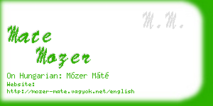 mate mozer business card